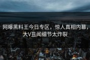 网曝黑料王今日专区，惊人真相内幕，大V丑闻细节太炸裂