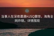 当事人在深夜遭遇HJSQ震惊，海角全网炸锅，详情围观